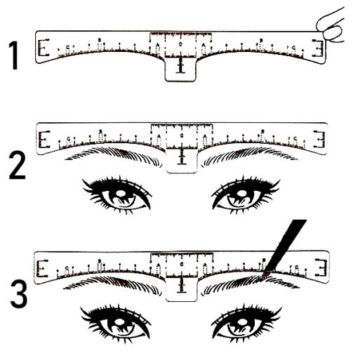 Anleitung zur Verwendung eines Augenbrauenlineals