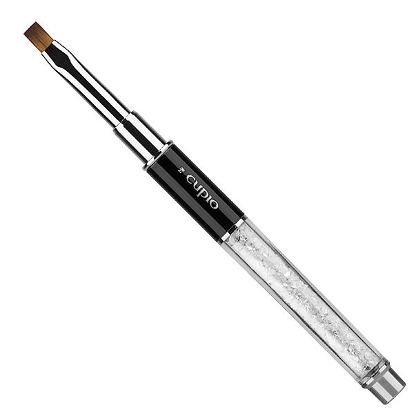 pensula_cupio_diamant_r4 Cupio Pinsel mit glitzerndem transparentem Griff und breiter Pinselspitze