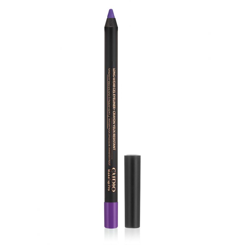 eyeliner_cupio_make-up_pro_vivid Lila Gel-Eyeliner Stift von CUDIO mit schwarzem Gehäuse