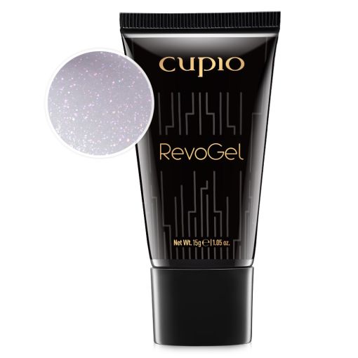 sandstone_15ml_c9751 Tube mit Cupio RevoGel 15g, designed für kreative Nagelkunst mit glitzerndem Effekt