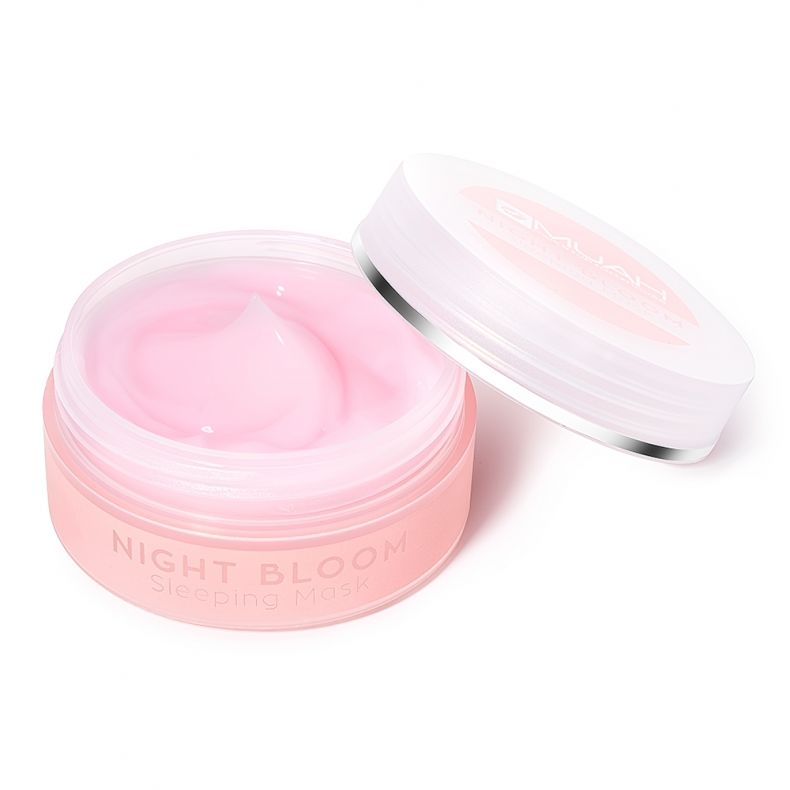 Nachtmaske Night Bloom in einer rosa Dose, ideal für die Hautpflege während der Nacht.