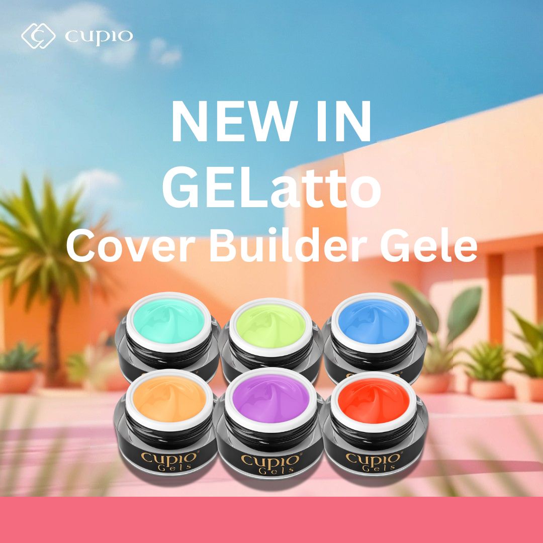 Cupio GELattoo Cover Builder Gele in verschiedenen Farben, ideal für Nageldesigns.
