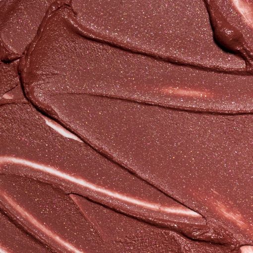Nahaufnahme von cremigem, glänzendem Lippenstift in einer tiefen Rotnuance