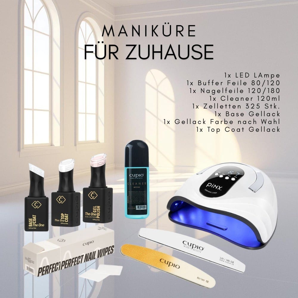 Komplettes Maniküre Set für Zuhause mit LED Lampe