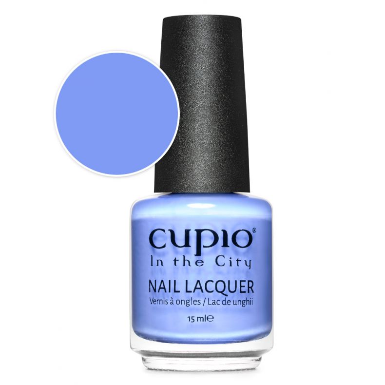 Cupio Nagellack in sanftem Blau, 15 ml Flasche