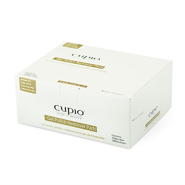 servetele Verpackung von Cupio Gel Polish Remover Pads für die Entfernung von permanentem Nagellack