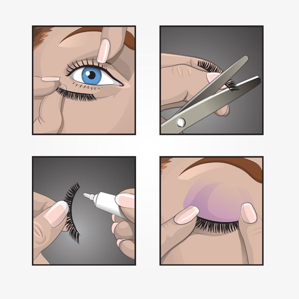 ptr_gene_7 Schritte zum Anbringen von falschen Wimpern mit Schere und Kleber