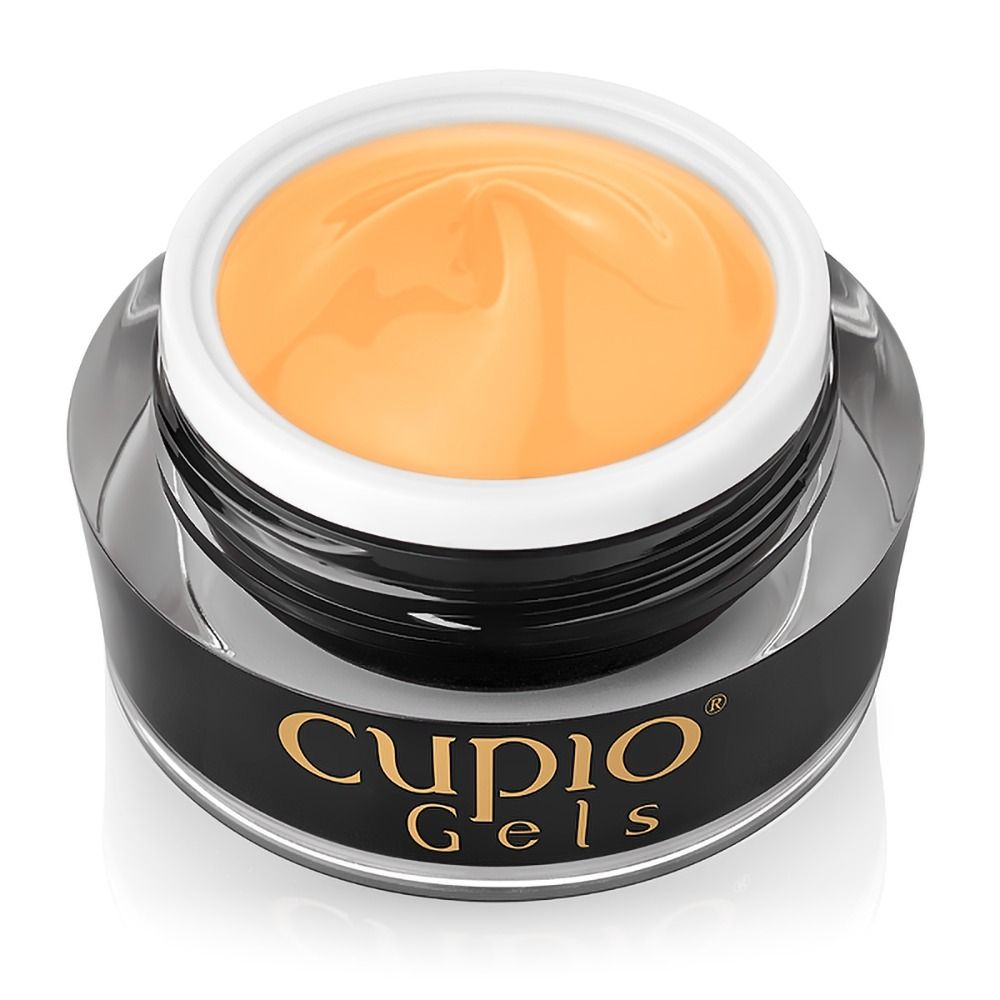Tiegel mit Cupio Gels in orangefarbener Nagelgel-Textur