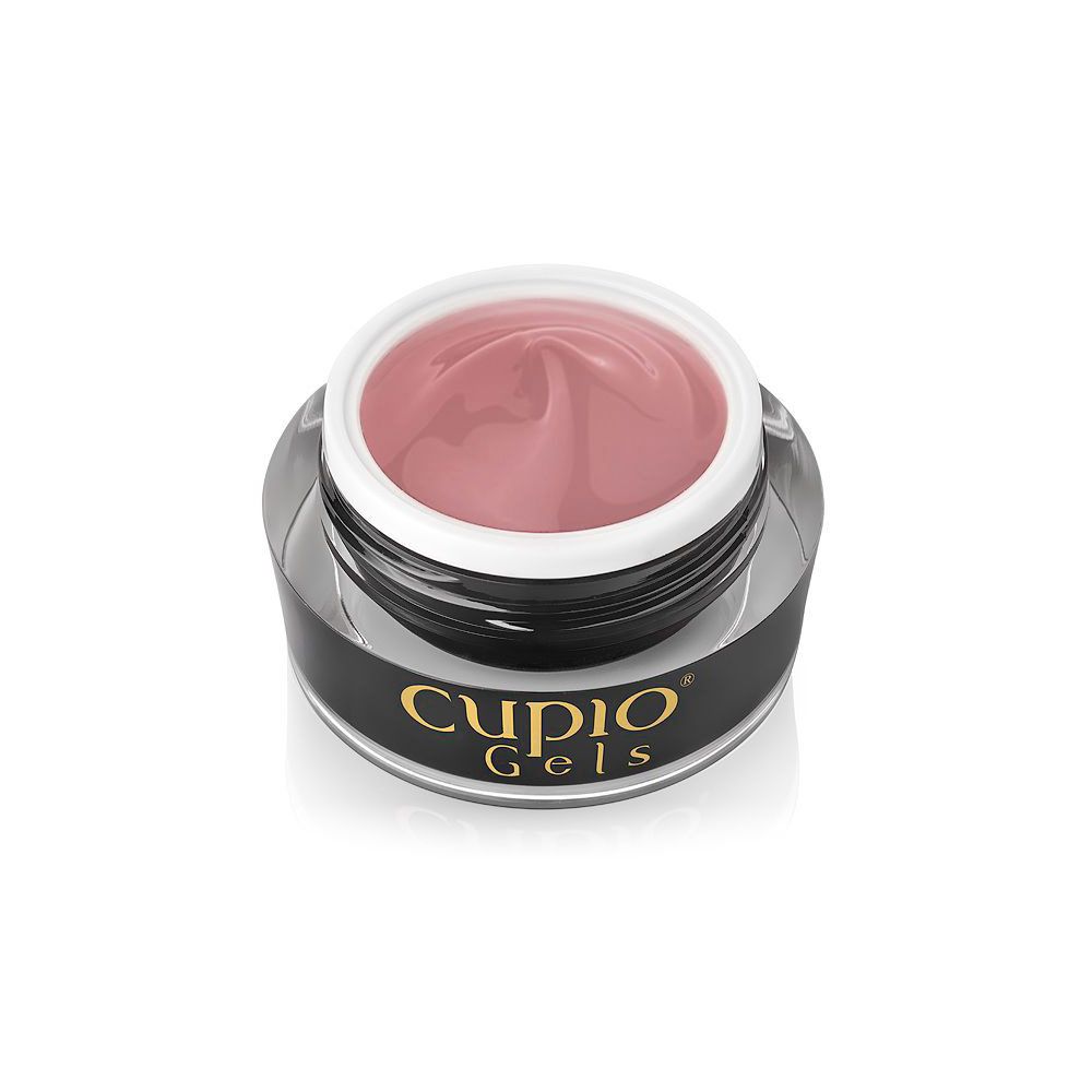 Geöffneter Tiegel mit roséfarbenem Cupio NEO Builder Gel Cover Naked, deckendes selbstnivellierendes Aufbaugel für French-Maniküre und Naturnagelschutz