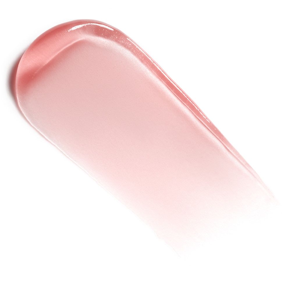 revogel_salmon_swatch Nahaufnahme eines sanften, rosafarbenen Hautpflegegels auf einem weißen Hintergrund