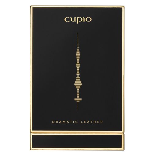 dramatic_leather_e Flasche von Cupio Dramatic Leather unter schwarzem Hintergrund