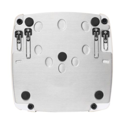 Unterseite einer digitalen Küchenwaage mit Standfüßen