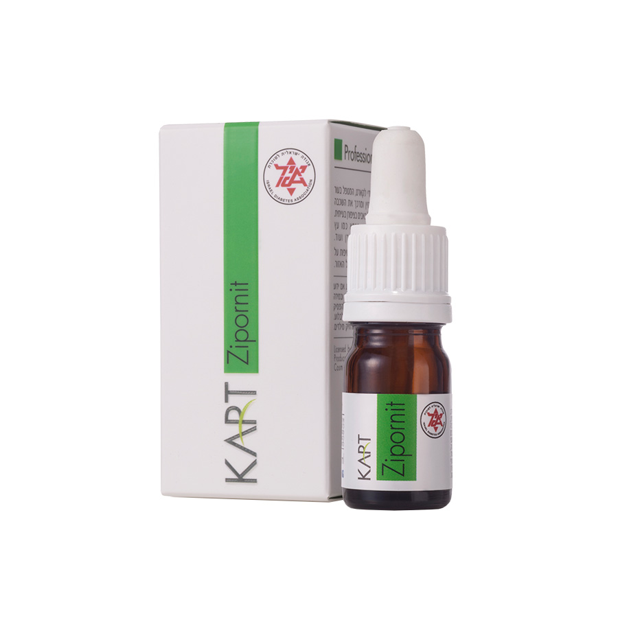 KART Zipornit Tropfen in der Flasche mit weißem Deckel und Verpackung