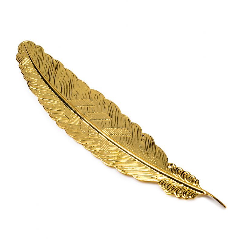 Goldene Feder als dekoratives Element für verschiedene Anwendungen
