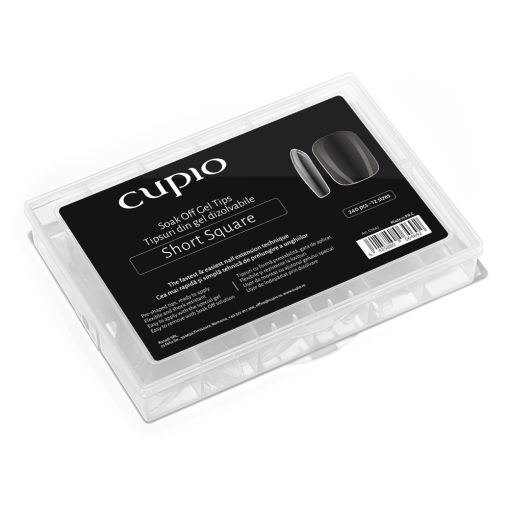 short_square_c7647_b Packung mit Cupio Soak Off Gel Tips in der Form Short Square
