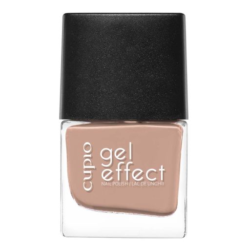 Flasche Cupio Gel Effect Nagellack in Beige mit schwarzem Deckel