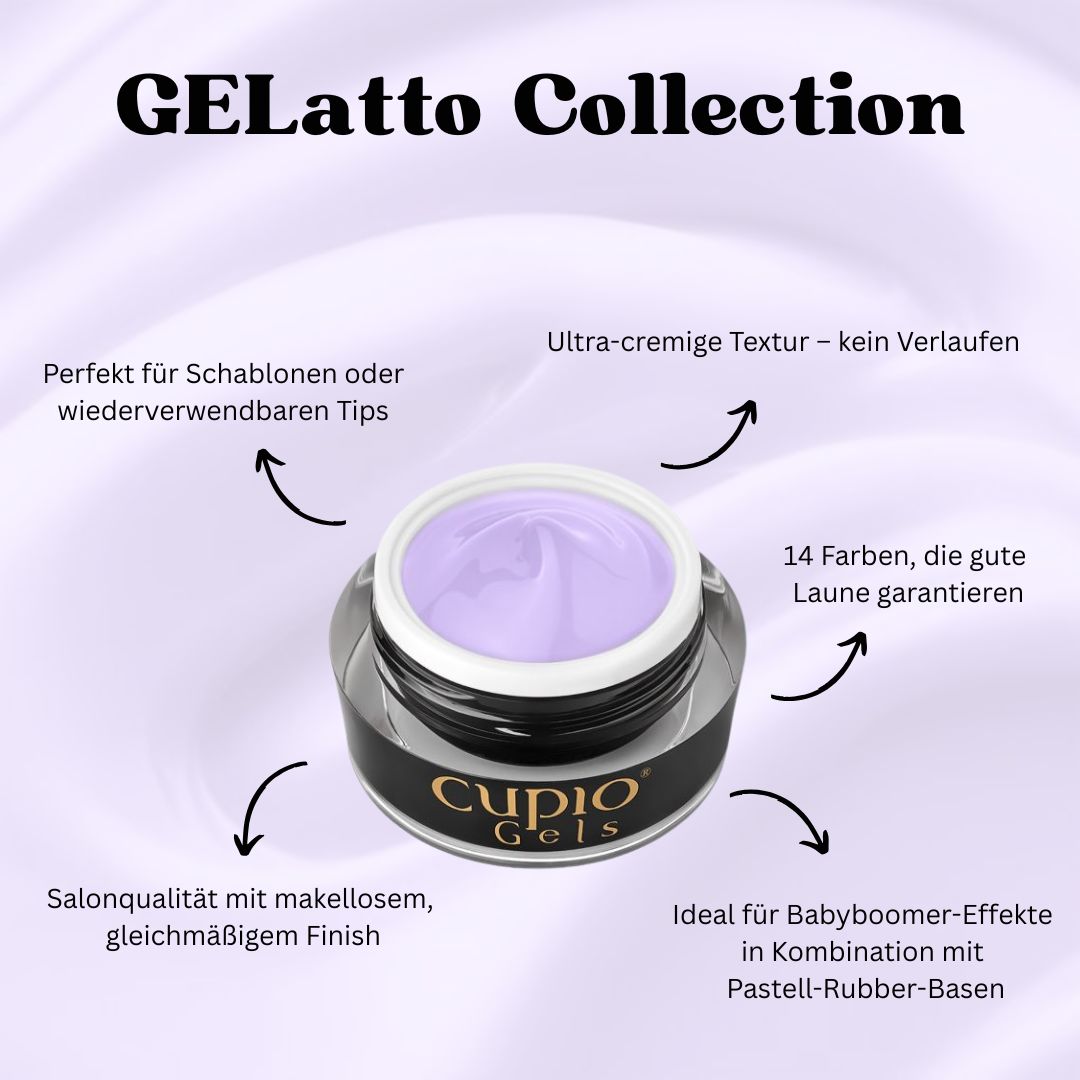 GELatto Collection von cupio mit ultra-cremiger Textur und 14 Farben für perfektes Nail Art