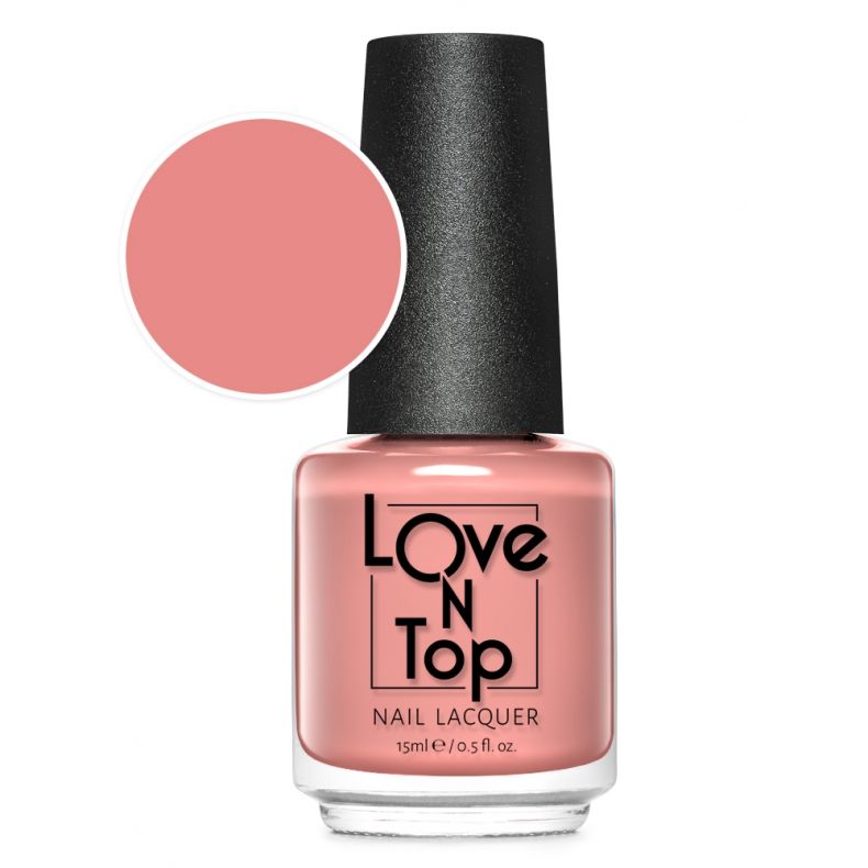 Flasche mit Love N Top Nagellack in sanftem Rosé, 15ml