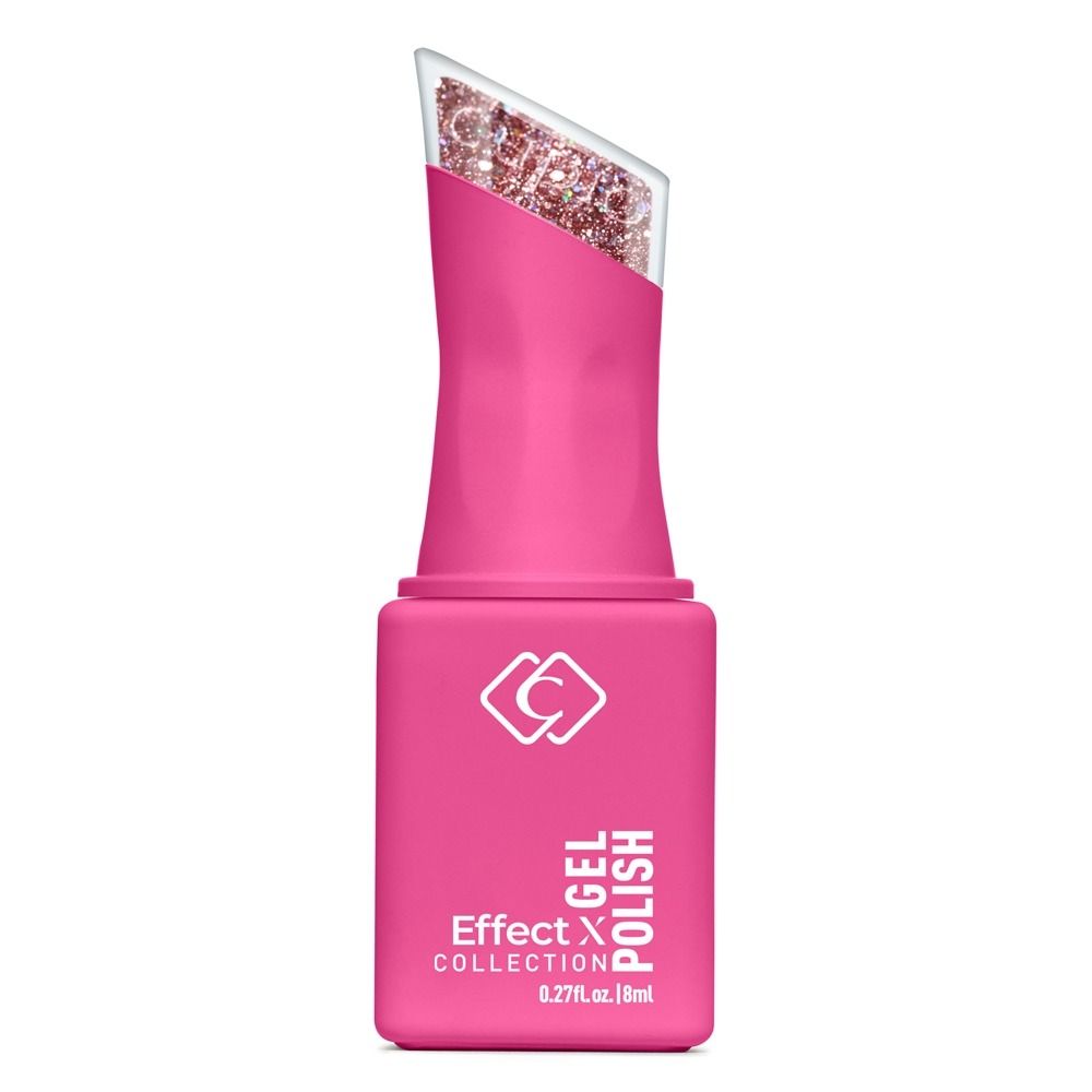 Pinke Flasche Cupio Gellack Effect X Collection Magnetto Galaxy Mercure 8ml mit irisierendem Glitzerlack-Applikator für multieffektstarke, glänzende Nageldesigns