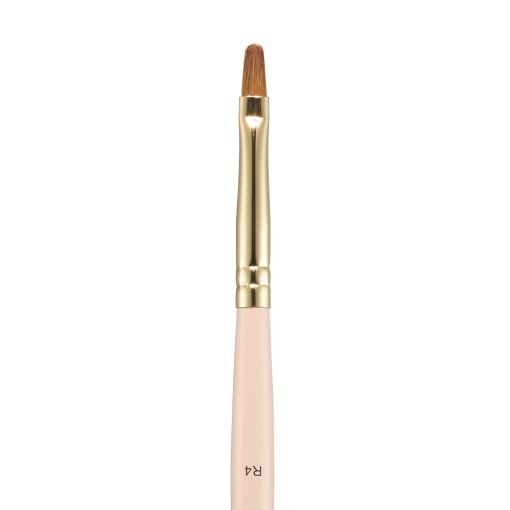 premium_kolinsky_gel_4_varf_rotund_c7698_c Detailaufnahme eines Make-up Pinsels mit weichen Borsten und elegantem Design