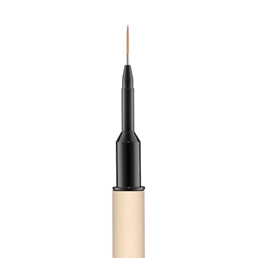pensula_art_liner_d0068_b Makroaufnahme eines Pinselstifts mit feiner Spitze und einem hellen, stylischen Design