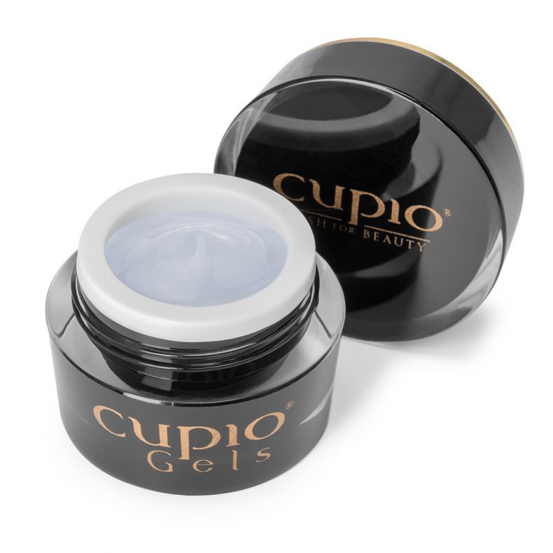 cupio_gels_5ml_flexi_slim_clearUwmaWETstUfjh Öffneter Topf mit Cupio Gels, einer hochwertigen Gelpflege für die Haut.