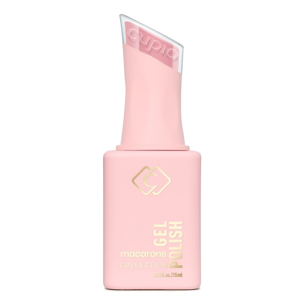 Rosa Flasche Cupio Gel Polish aus der Macarons Collection, UV-Nagellack 15 ml freigestellt
