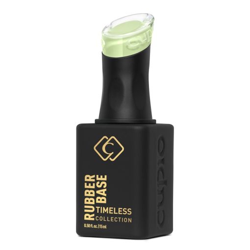d0158_c Flasche mit Cupio Rubber Base in der Farbe Grün aus der Timeless Collection, 15ml.
