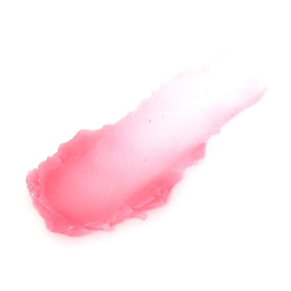 Verlauf eines rosa Hautpflegeprodukts auf weißem Hintergrund