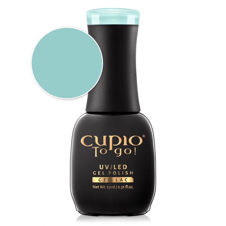 Cupio To go! UV/LED Gel Polish, mintgrüne Nagellackfarbe, 15ml Flasche