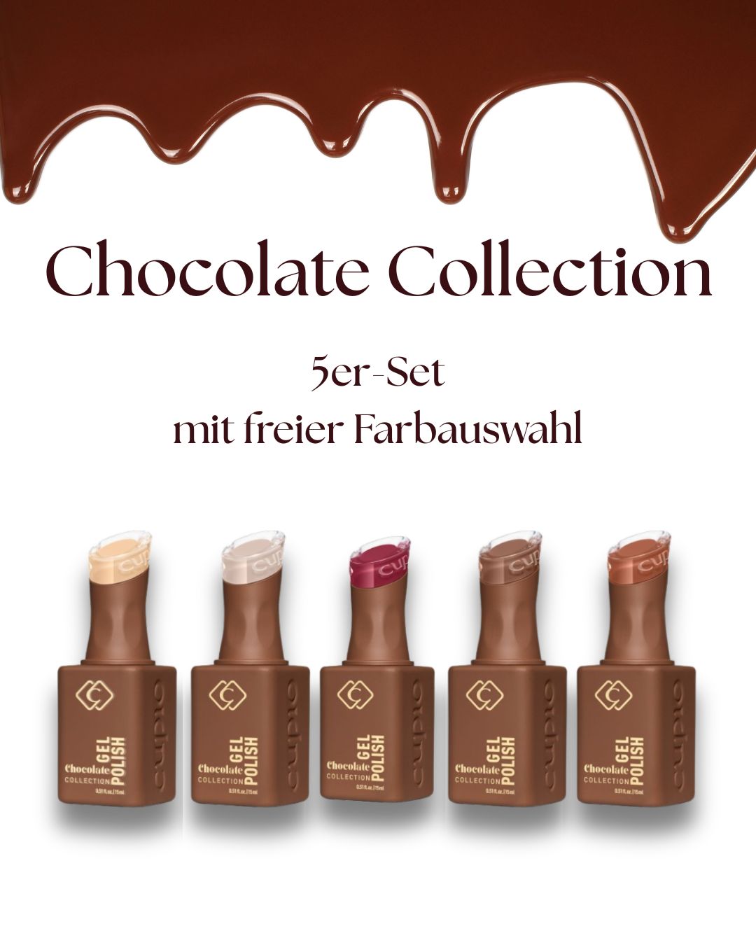 6 Cupio Neon Collection Rubber Base und Nagelspitzen in Lila