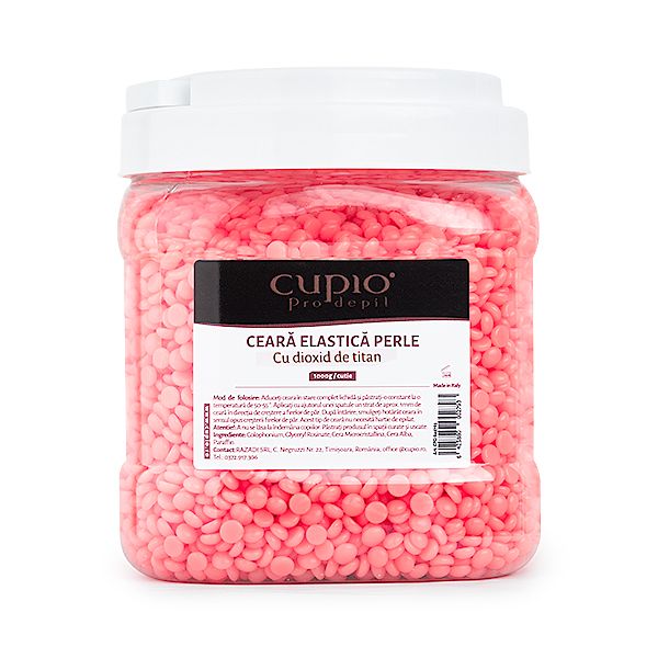 ceara_elastica_cutie_perle_dioxid_1 Elastische Wachskörner von Cupio mit Titandioxid, ideal für die Haarentfernung, 1000g Packung.