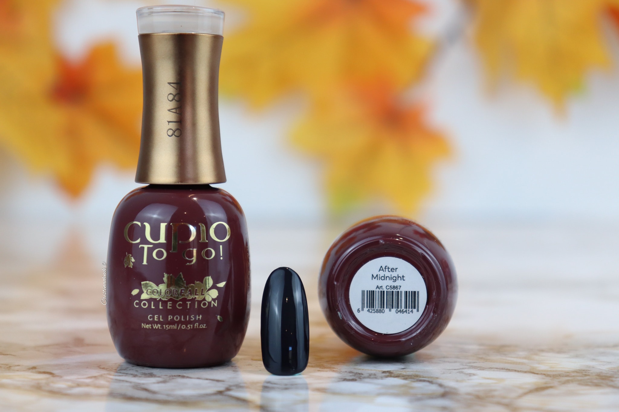 242659608_10220337631293684_6344920844860475799_n Flasche Cupio To Go! Gel Polish in rotbraun mit schwarzem Nagel