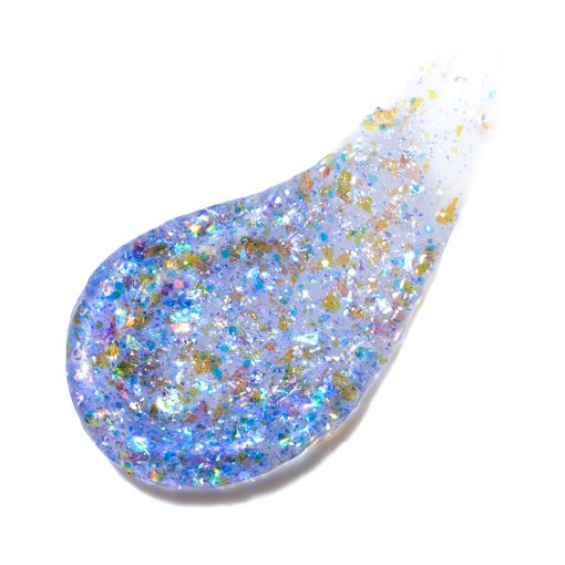 revogel_blue_glass-Kopie Farbiger Glitter Tropfen mit lila und goldenen Reflexionen