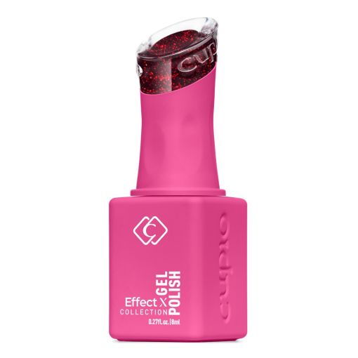 Flasche pinker UV-Gel Nagellack mit Glitzer