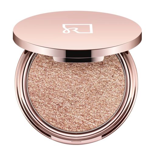 Ribells Double Fantasy Hybrid-Highlighter – Fetish Glanzpuder in rosefarbener Dose mit feinem Puderinhalt