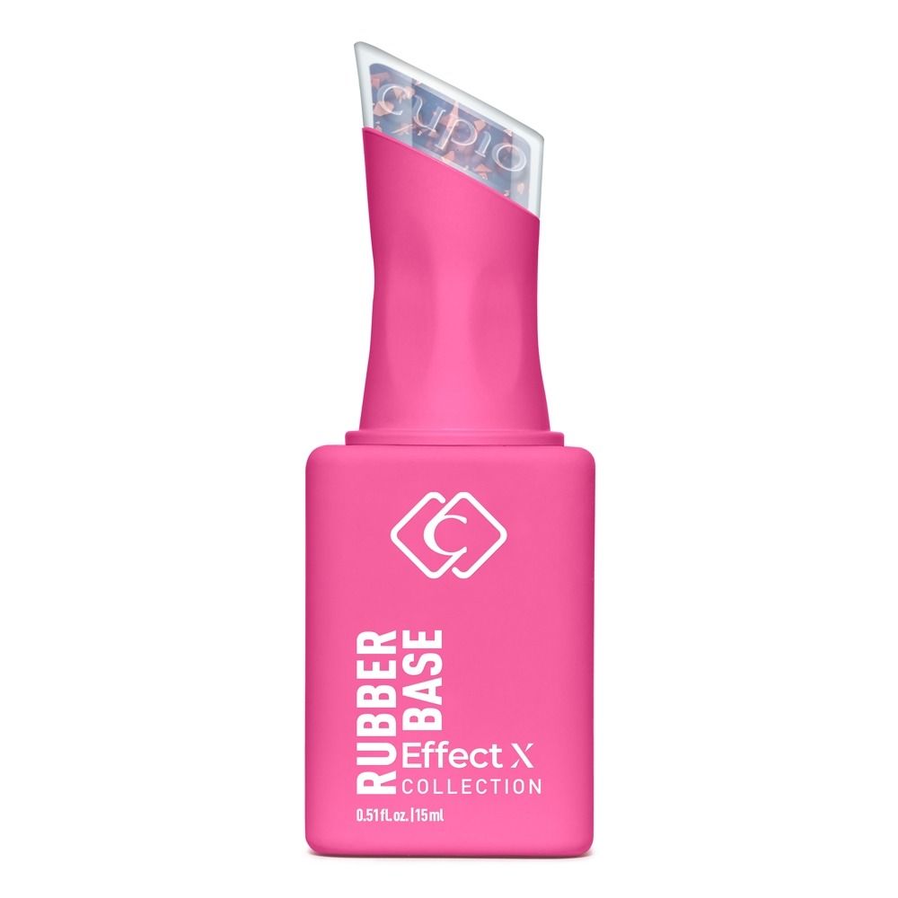 Abgebildet ist die Claresa Rubber Base Effect X Collection in Pink, 15 ml, eine flexible UV/LED Rubber Base für den Nagelaufbau.