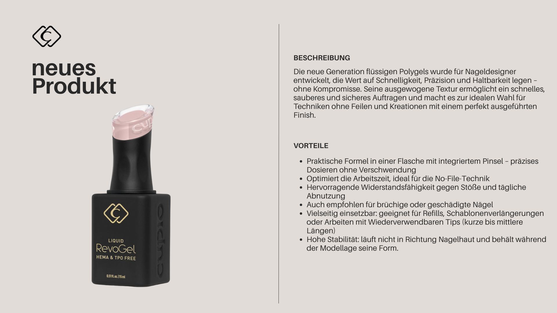 Cupio RevoGel Flüssig Dewdrop 15 ml für No-File Nails