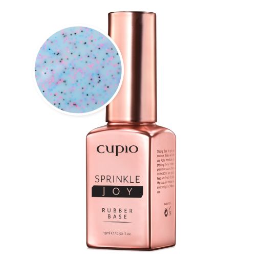 rubber_base_sweet_joy_blue_velvet_c7475 Cupio Sprinkle Joy Rubber Base in 15ml mit bunten Farbpartikeln im Flakon