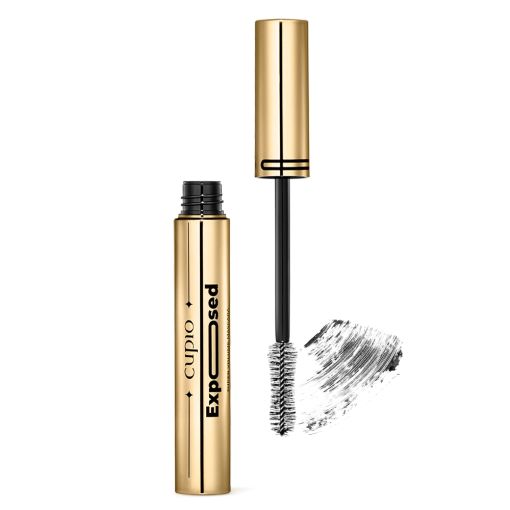 exposed_mascara_capless_b Cupio Exposed Mascara in goldener Verpackung mit Wimpernbürste und Mascarafarbe