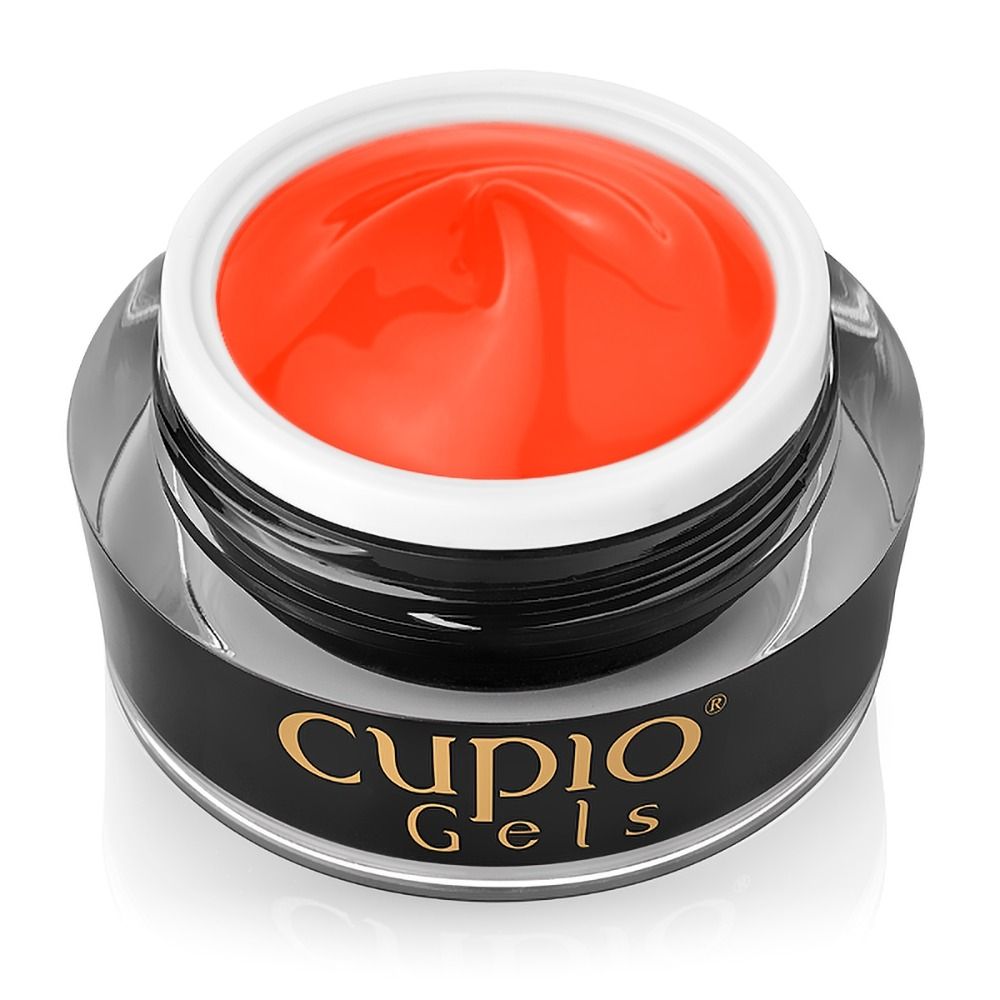 Tiegel mit orangefarbenem Nagelgel von Cupio Gels