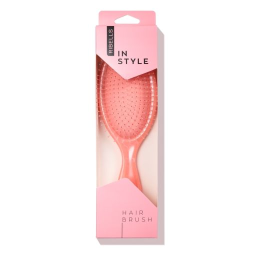 Rosa RIBELLS In Style Haarbürste in Verpackung, ovale Bürste mit ergonomischem Griff für sanftes Entwirren der Haare