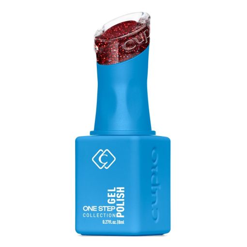 Cupio One Step Gel Nagellack Rot Glitter Flasche