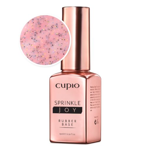 rubber_base_sweet_joy_strawberry_pie_c7474 Cupio Sprinkle Joy Rubber Base in Rosa mit Glitzer für kreative Nageldesigns