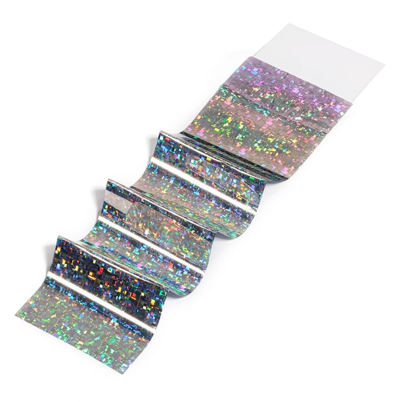 folie_transfer_c7330_b Holographisches Geschenkband mit bunten Reflexionen für Dekoration und Bastelarbeiten