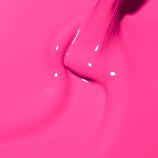 Nahaufnahme des leuchtend pinken Cupio 3-in-1 Gellack Mani Pedi Aesthetic Goals 8ml, ideal für schnelle Mani- und Pediküre ohne Base und Top Coat