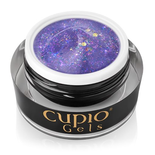 fantasya_purple_haze_c9726 Glitzer Gel von Cupio in lila Verpackung, ideal für kreative Nageldesigns