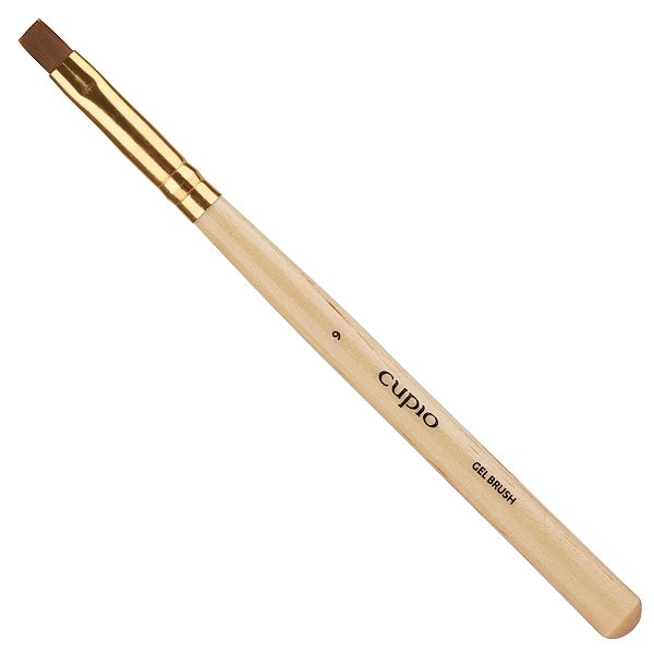 Cupio Gel Pinsel mit Holzgriff und flacher Spitze