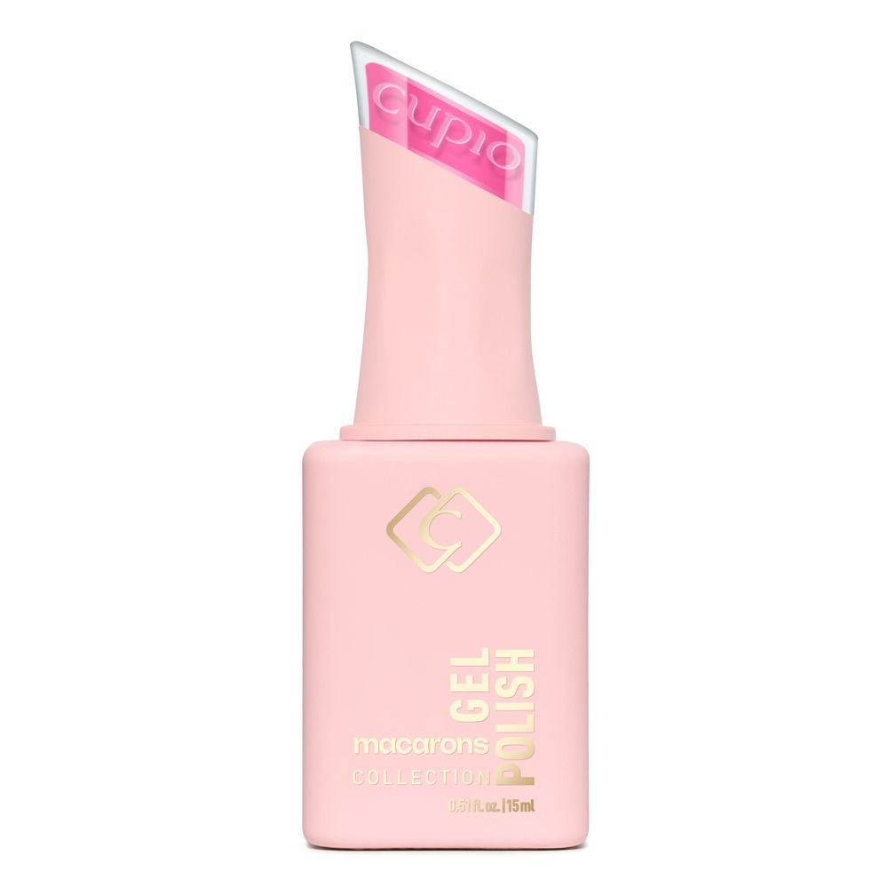 Cupio Gellack Macarons Collection Raspberry Vanilla 15 ml, pastellrosa Gel-Nagellackflasche mit hoher Deckkraft und bis zu 6 Wochen Halt