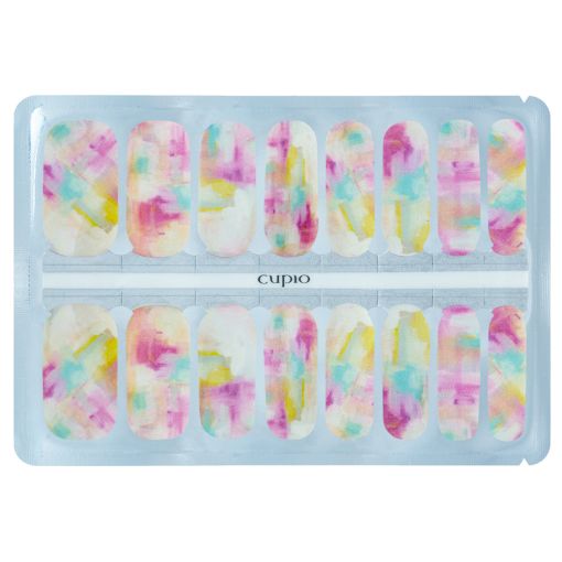 blossom-bliss-c7963 Abstrakte, farbenfrohe Nageltipps in einer Packung von Cupio